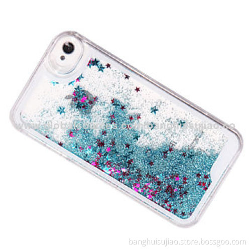 2014 popular quicksand style PC cases for iPhone 5